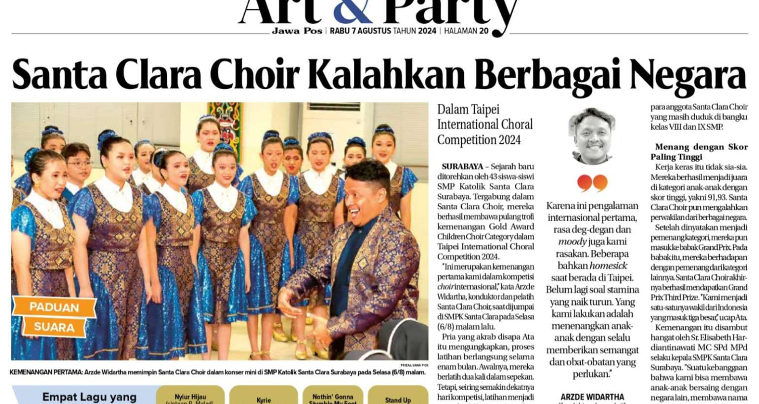 Santa Clara Choir Kalahkan Beberapa Negara